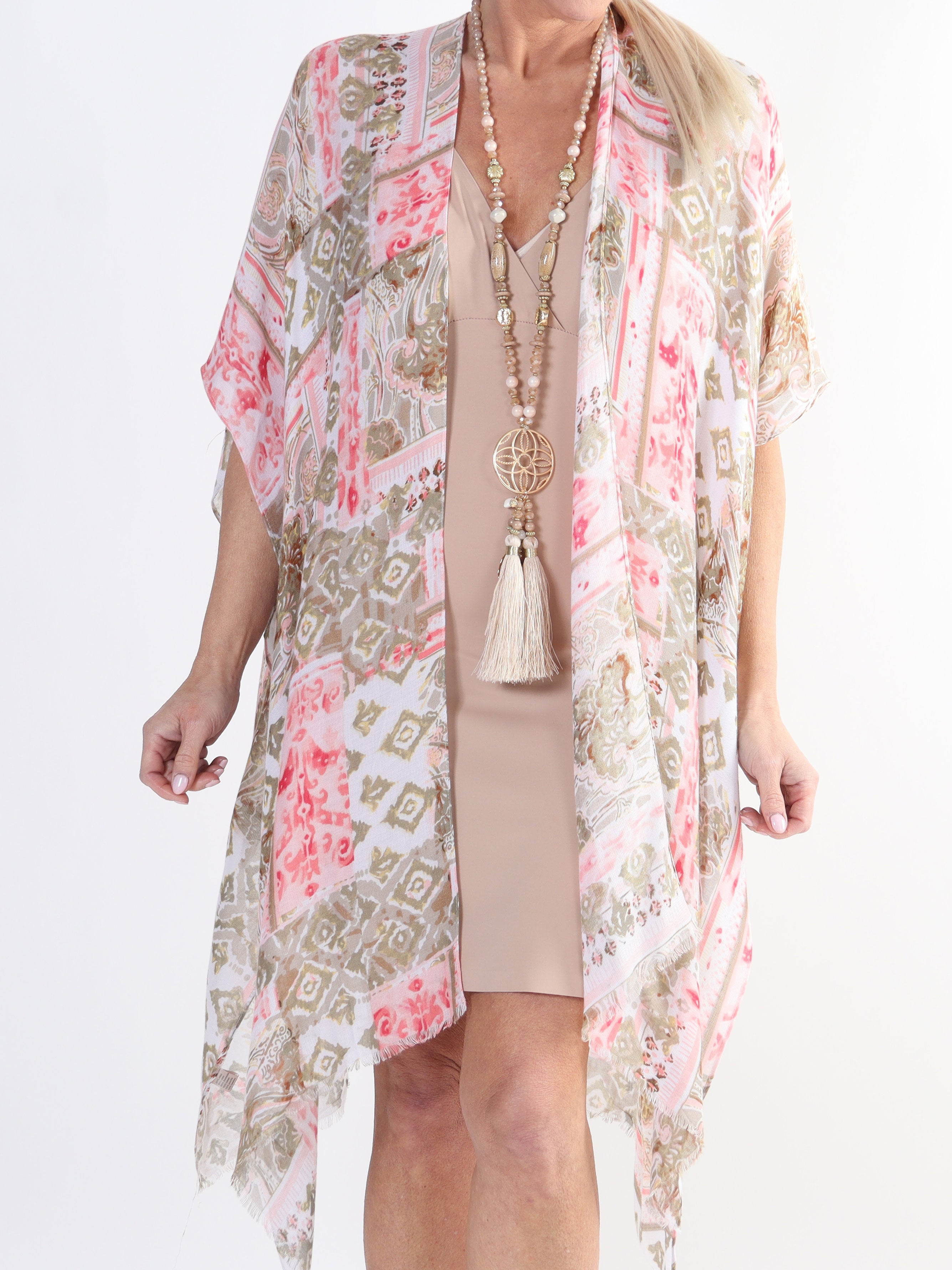 Alexandrine - Lätt och luftig bomullskimono i stora storlekar